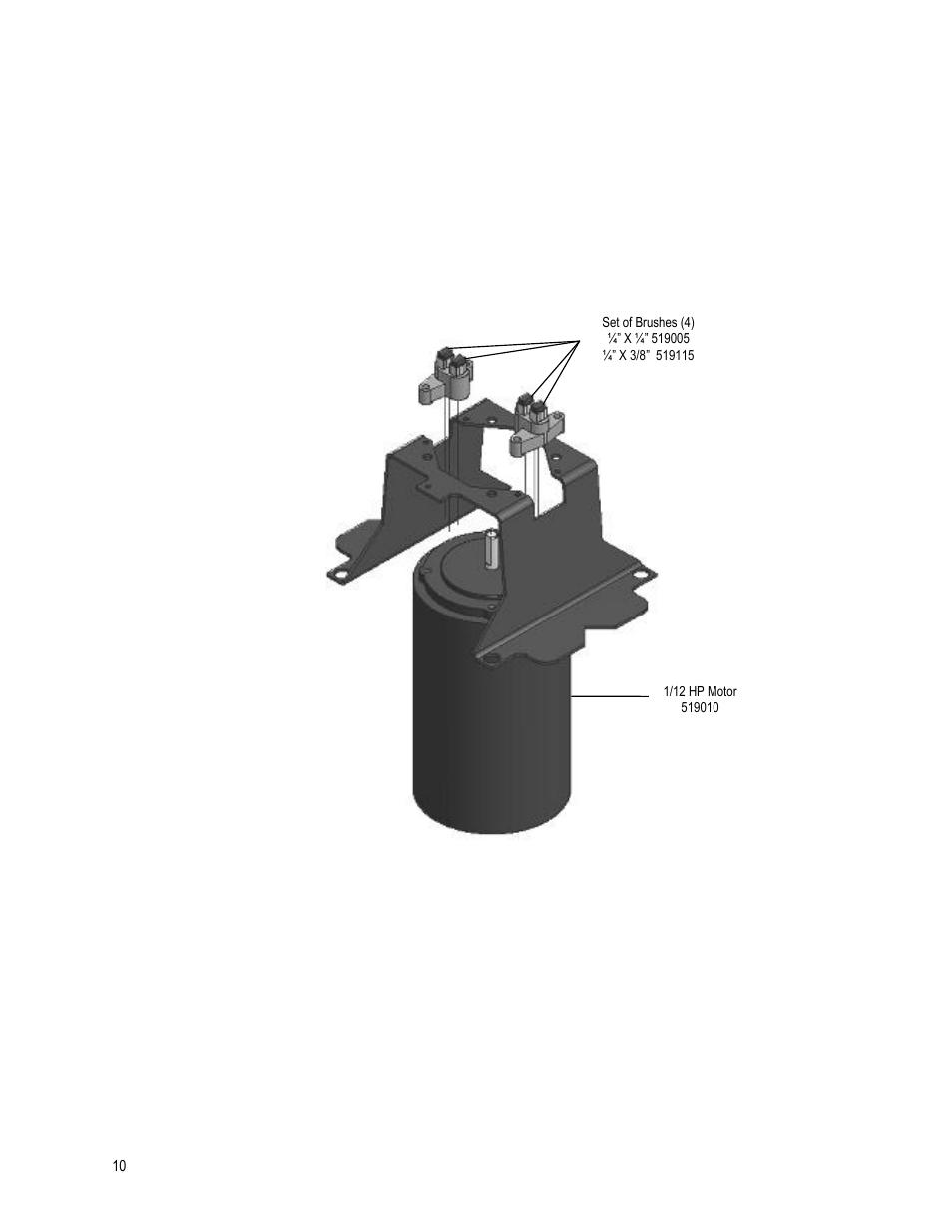 Motor assembly | Paragon 7105300 (Plastic Bowl) MAGIC SPIN 5 User Manual | Page 10 / 11