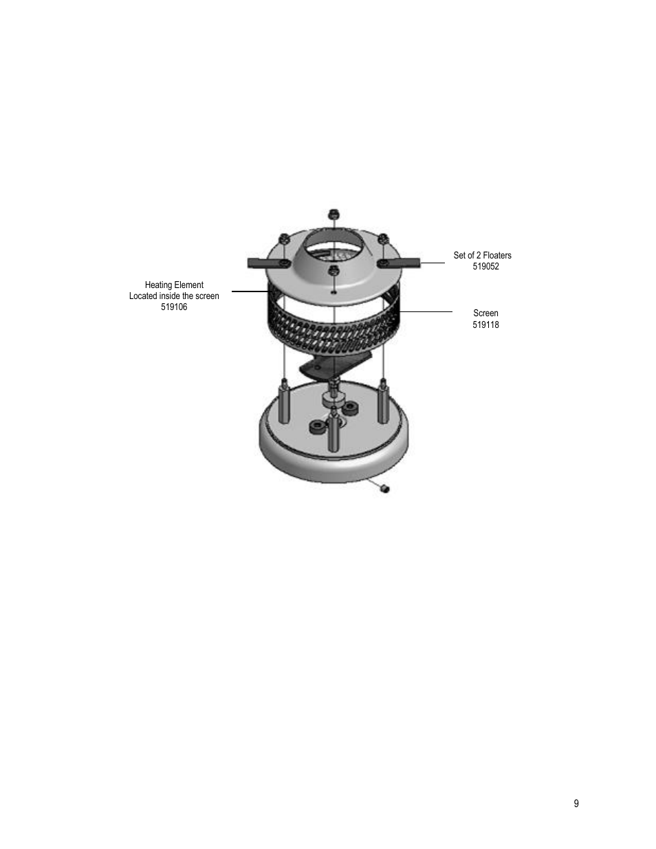 Spin magic head assembly | Paragon 7105300 (Plastic Bowl) MAGIC SPIN 5 User Manual | Page 9 / 11