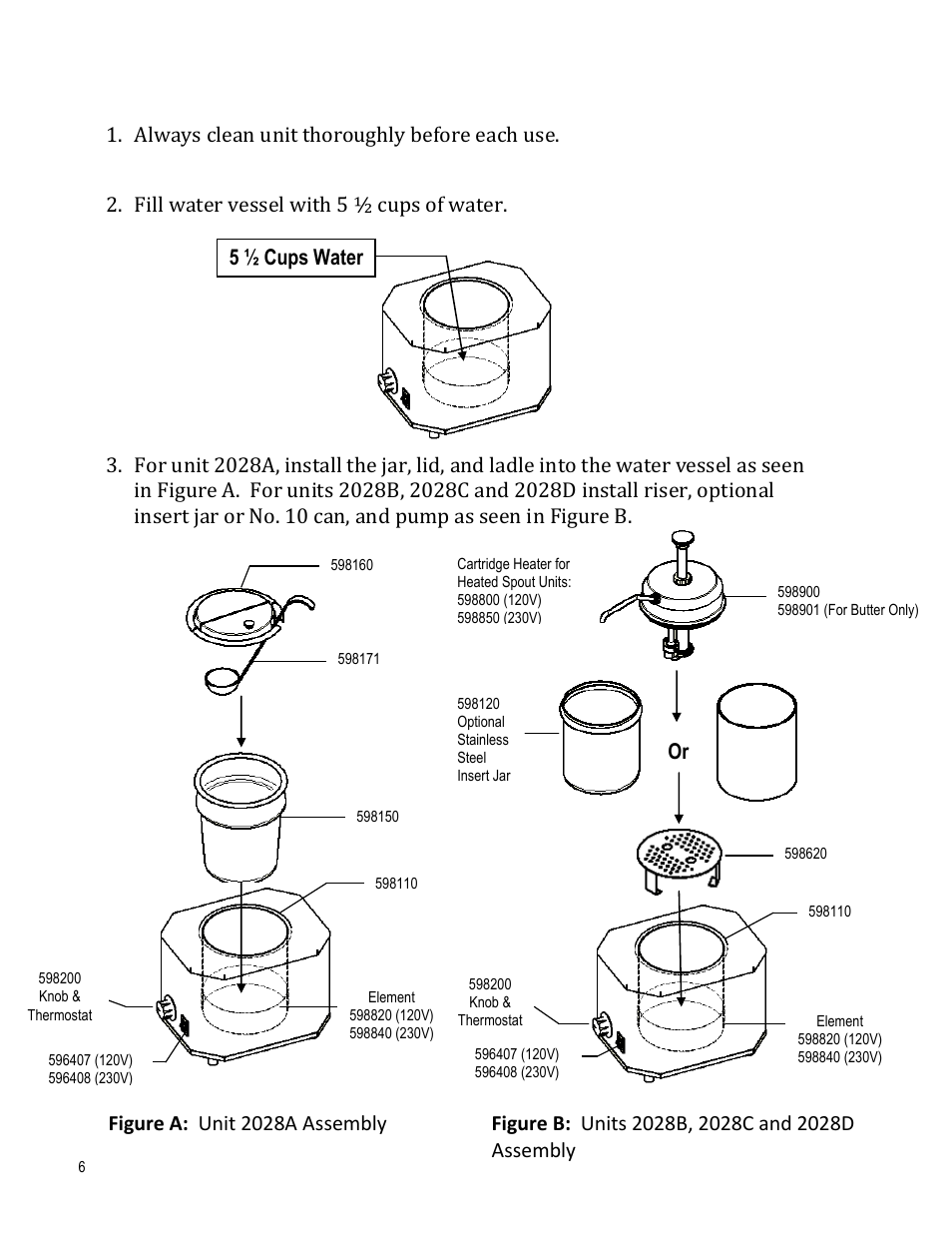 Operating | Paragon 2028 Series-Single Water Vessel Warmers User Manual | Page 6 / 8