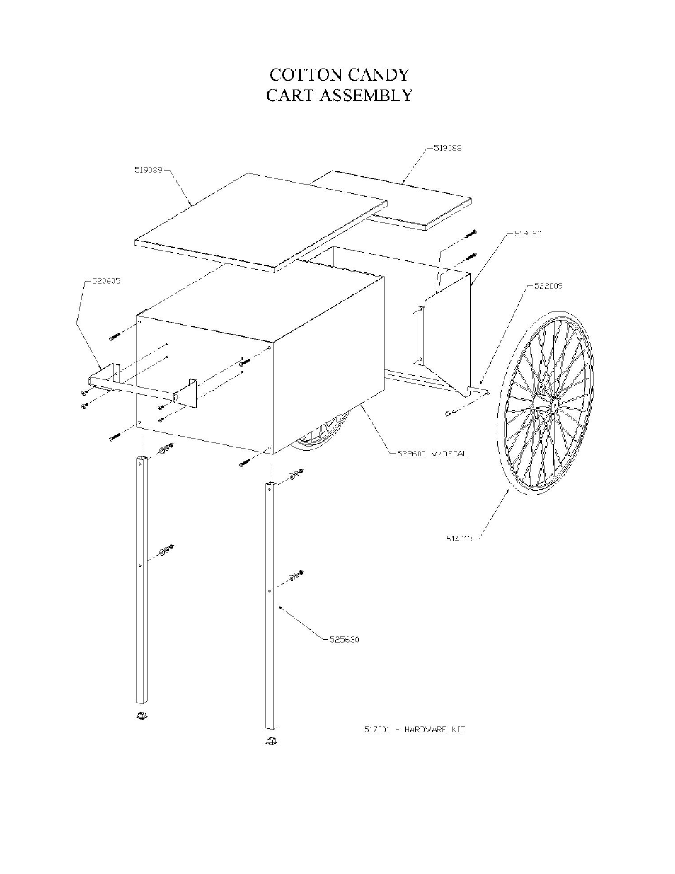 Paragon 3060050 DEEP WELL CART User Manual | Page 5 / 9