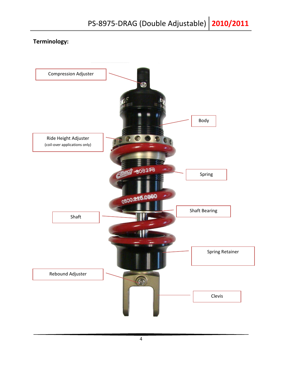 Penske Racing Shocks 8975-DRAG User Manual | Page 4 / 18