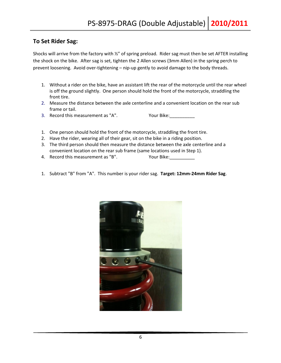 Penske Racing Shocks 8975-DRAG User Manual | Page 6 / 18