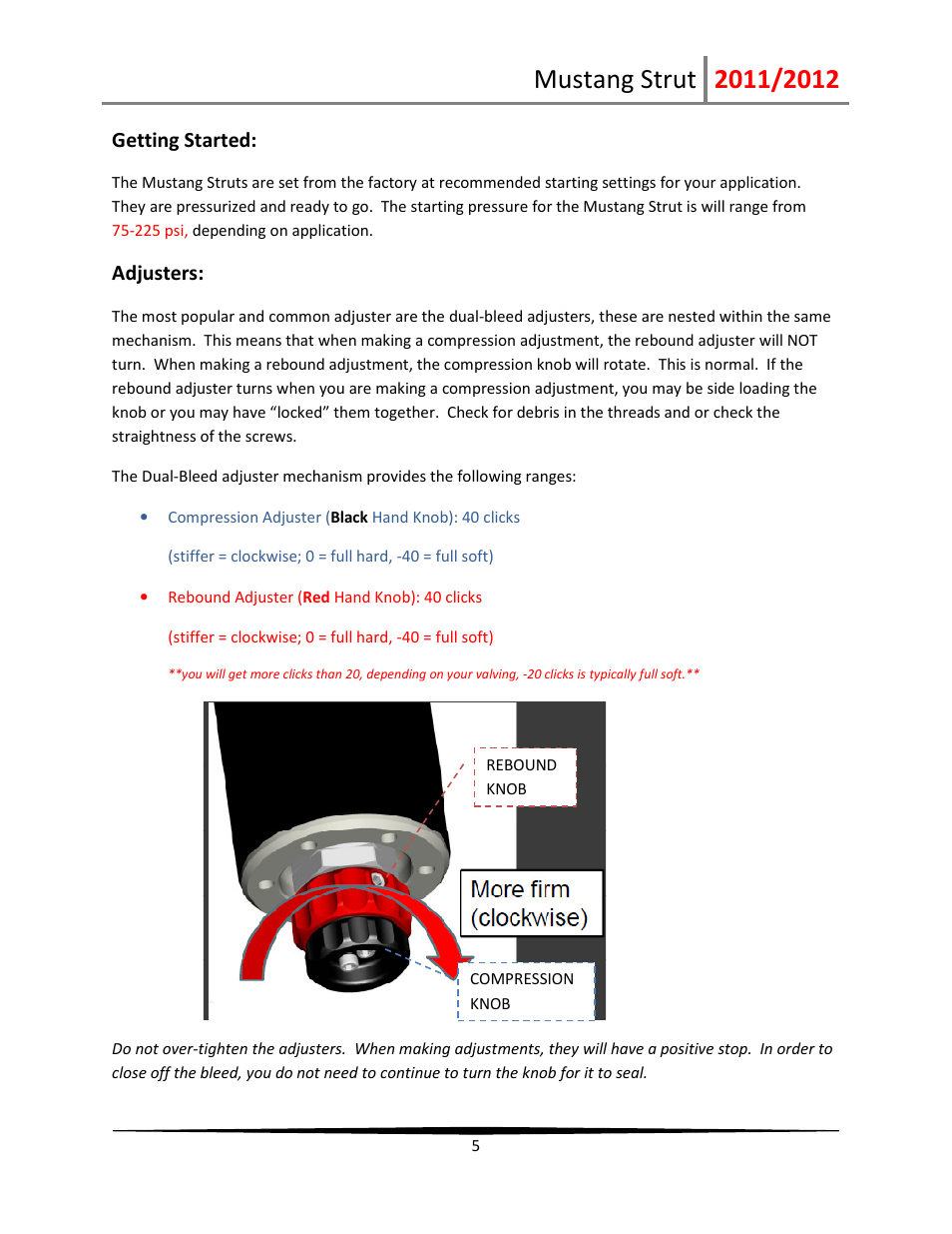 Penske Racing Shocks PS-Mustang-Strut User Manual | Page 5 / 19