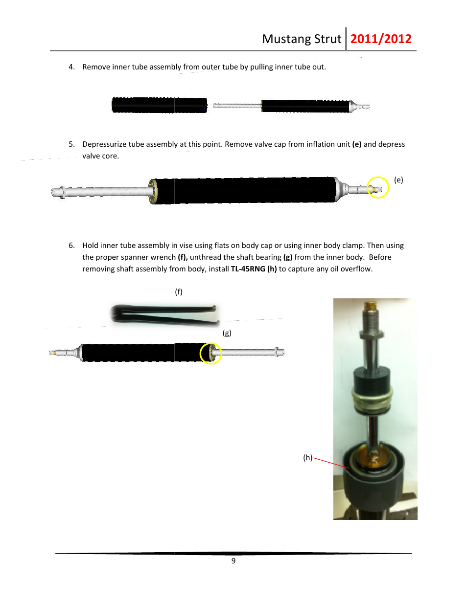 Mustang strut | Penske Racing Shocks PS-Mustang-Strut User Manual | Page 9 / 19
