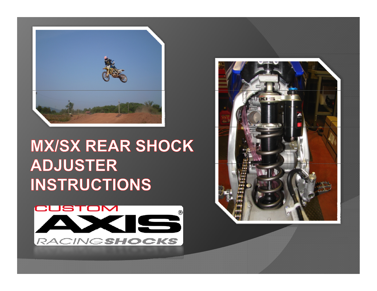 Penske Racing Shocks MX REAR SHOCK (CUSTOM AXIS) User Manual | 8 pages