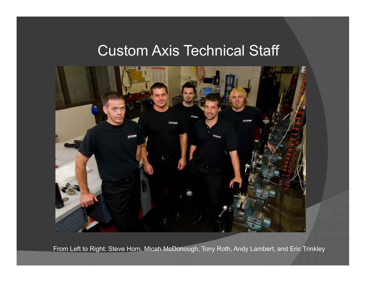 Custom axis technical staff | Penske Racing Shocks MX REAR SHOCK (CUSTOM AXIS) User Manual | Page 7 / 8