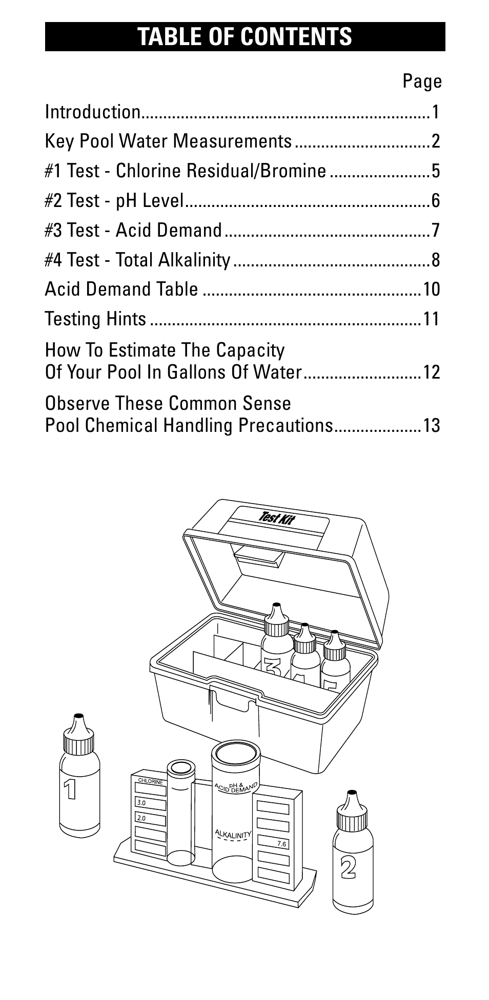 Poolmaster 22280 5-Way Test Kit User Manual | Page 2 / 15