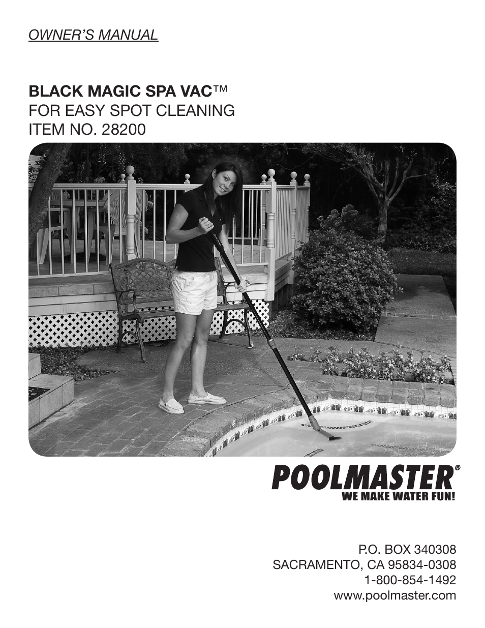 Poolmaster 28200 Black Magic Spa Vac User Manual | 12 pages