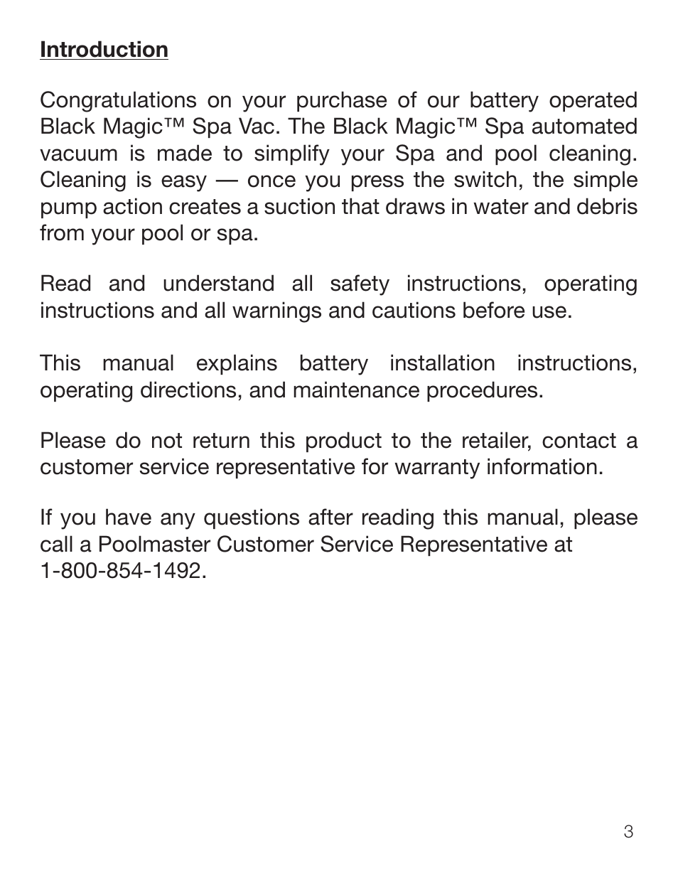 Poolmaster 28200 Black Magic Spa Vac User Manual | Page 3 / 12