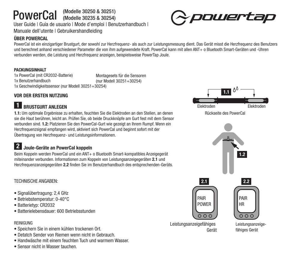 Powercal | PowerTap PowerCal User Manual | Page 3 / 12