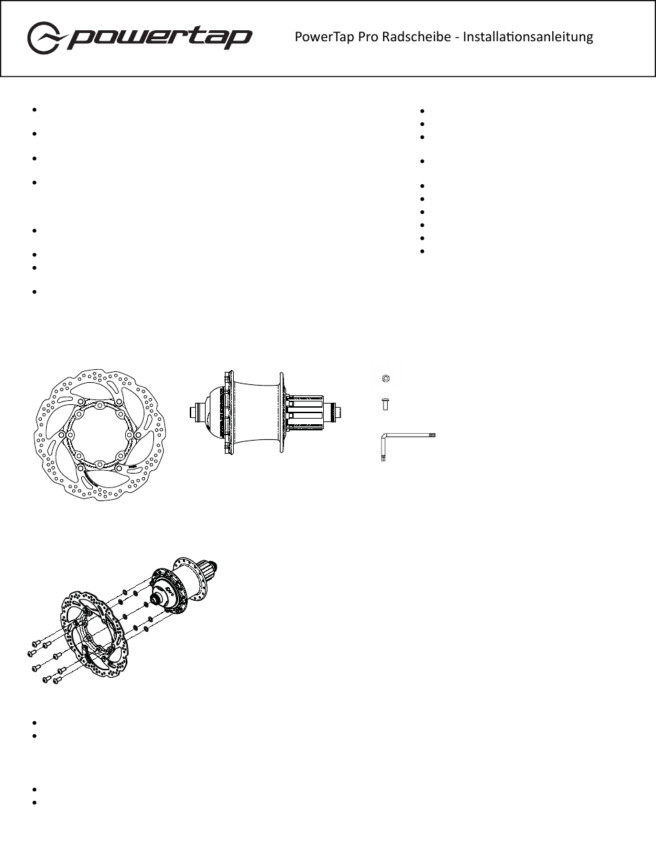 21609_de, Powertap pro radscheibe - installaɵonsanleitung | PowerTap MTB Disc Hub User Manual | Page 4 / 6