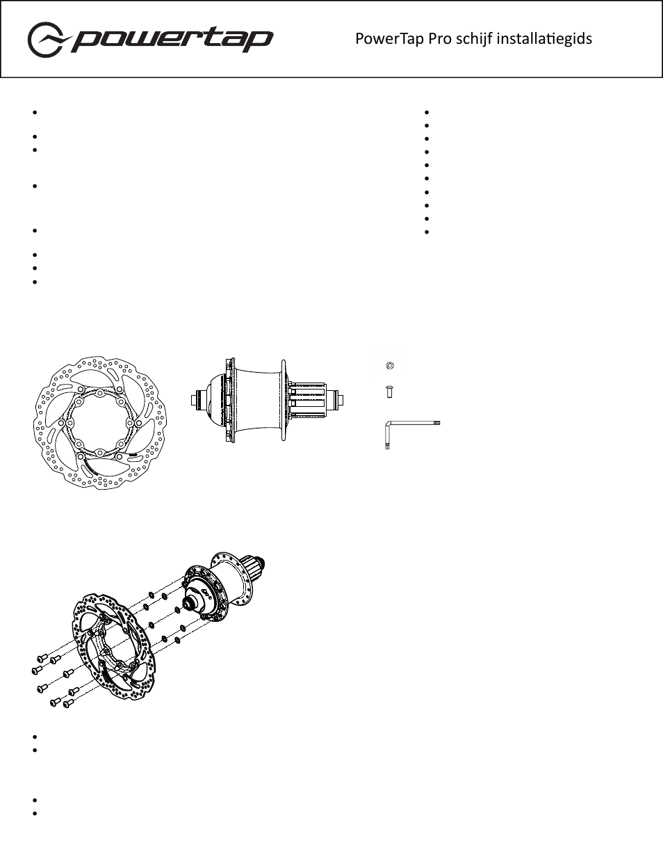 21609_nl, Powertap pro schijf installaɵegids | PowerTap MTB Disc Hub User Manual | Page 5 / 6