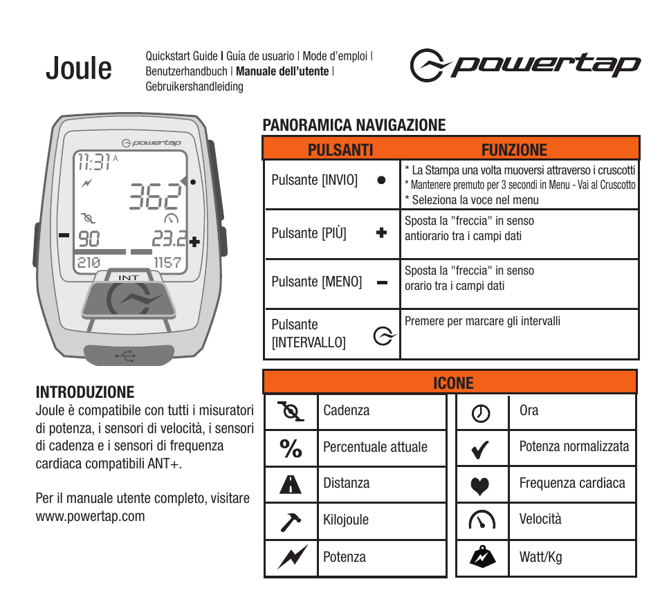 Joule | PowerTap Joule Quick Start User Manual | Page 17 / 24