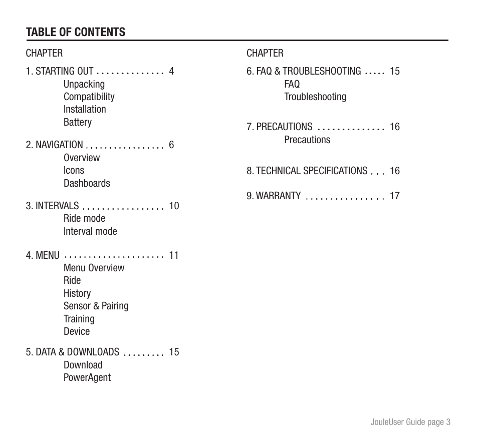 PowerTap Joule 2012 User Guide User Manual | Page 3 / 17