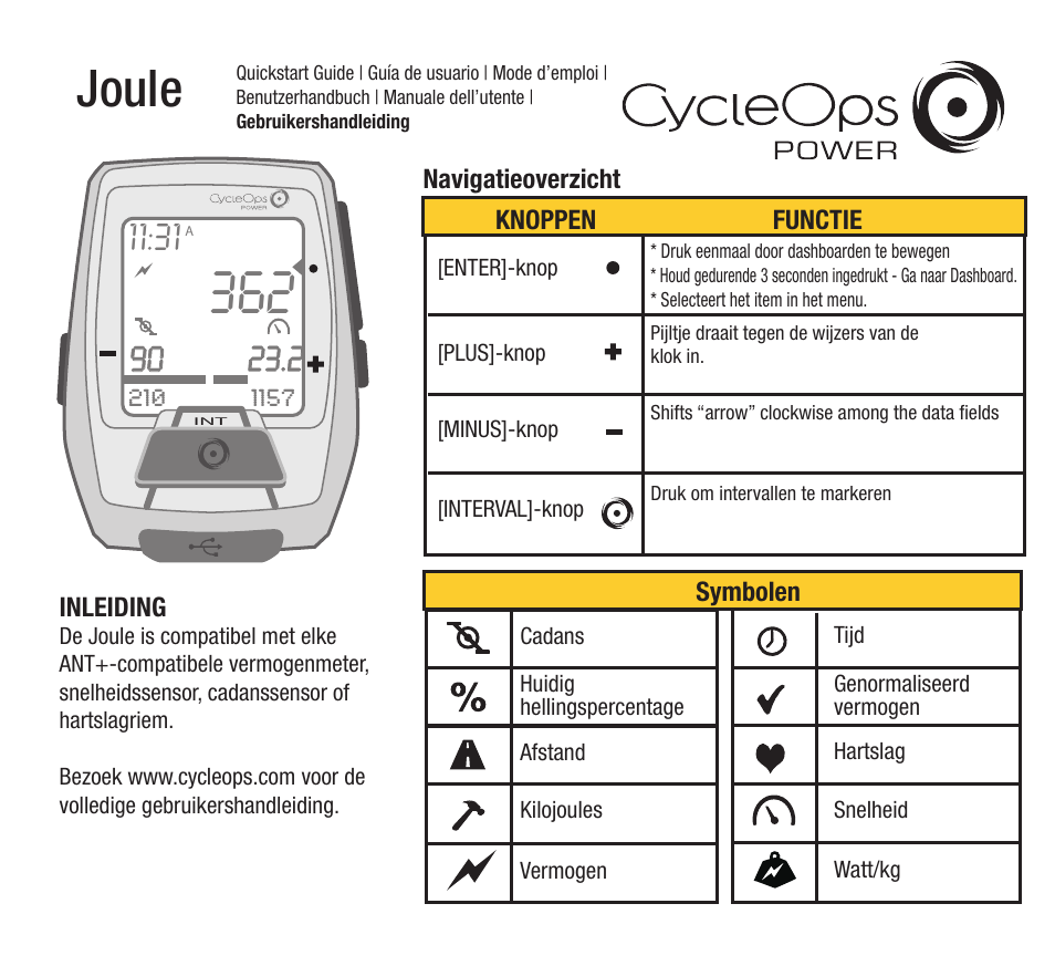 Joule | PowerTap Joule 2012 Quick Start User Manual | Page 21 / 24