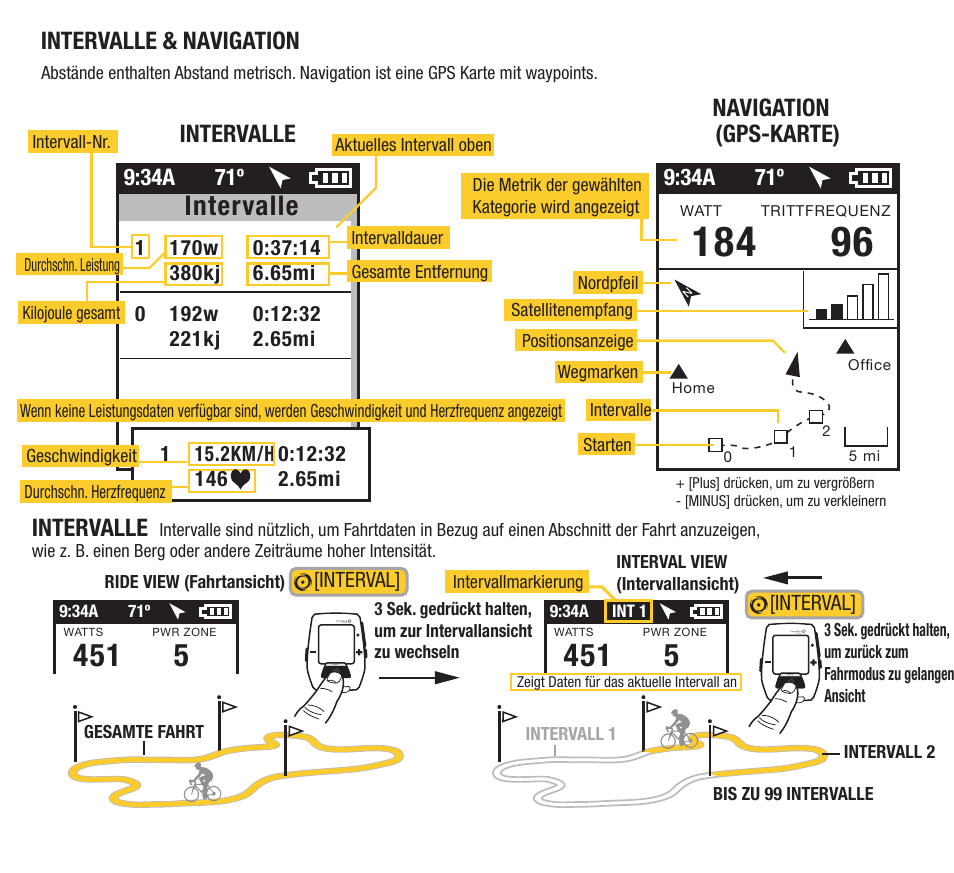Intervalle | PowerTap Joule GPS 2012 Quick Start User Manual | Page 15 / 24