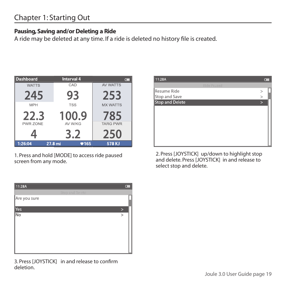 Chapter 1: starting out | PowerTap Joule 3.0 User Manual | Page 19 / 84