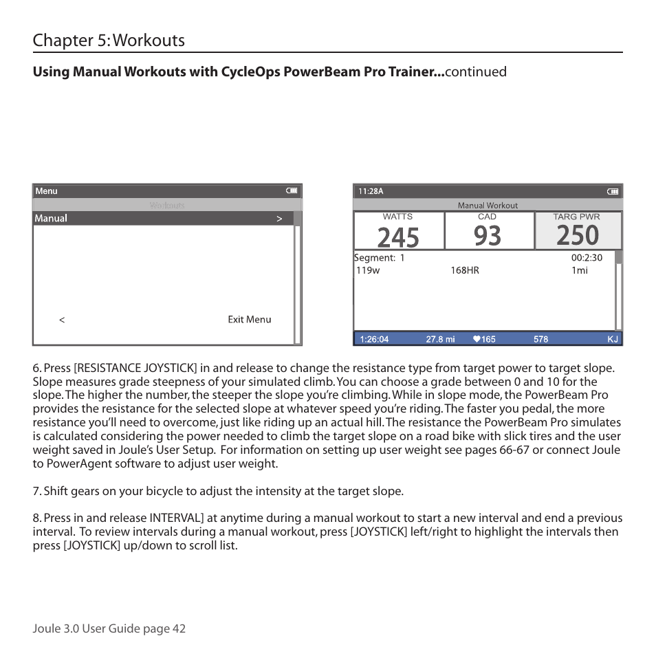 Chapter 5: workouts | PowerTap Joule 3.0 User Manual | Page 42 / 84