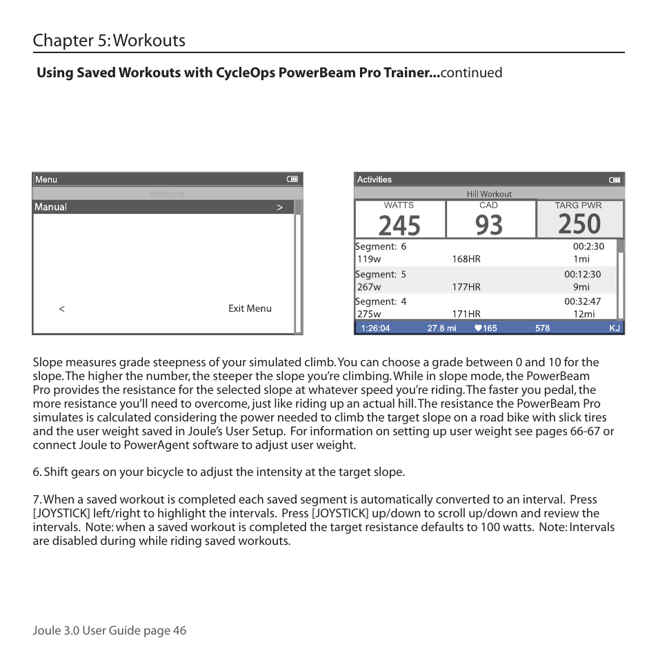 Chapter 5: workouts | PowerTap Joule 3.0 User Manual | Page 46 / 84