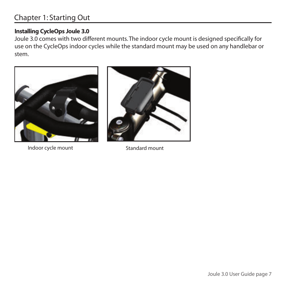 Chapter 1: starting out | PowerTap Joule 3.0 User Manual | Page 7 / 84