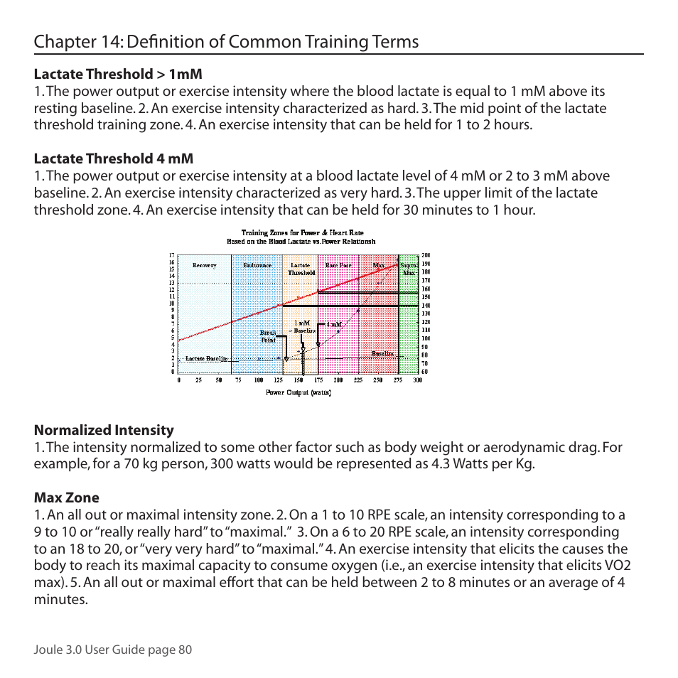 Chapter 14: defi nition of common training terms | PowerTap Joule 3.0 User Manual | Page 80 / 84