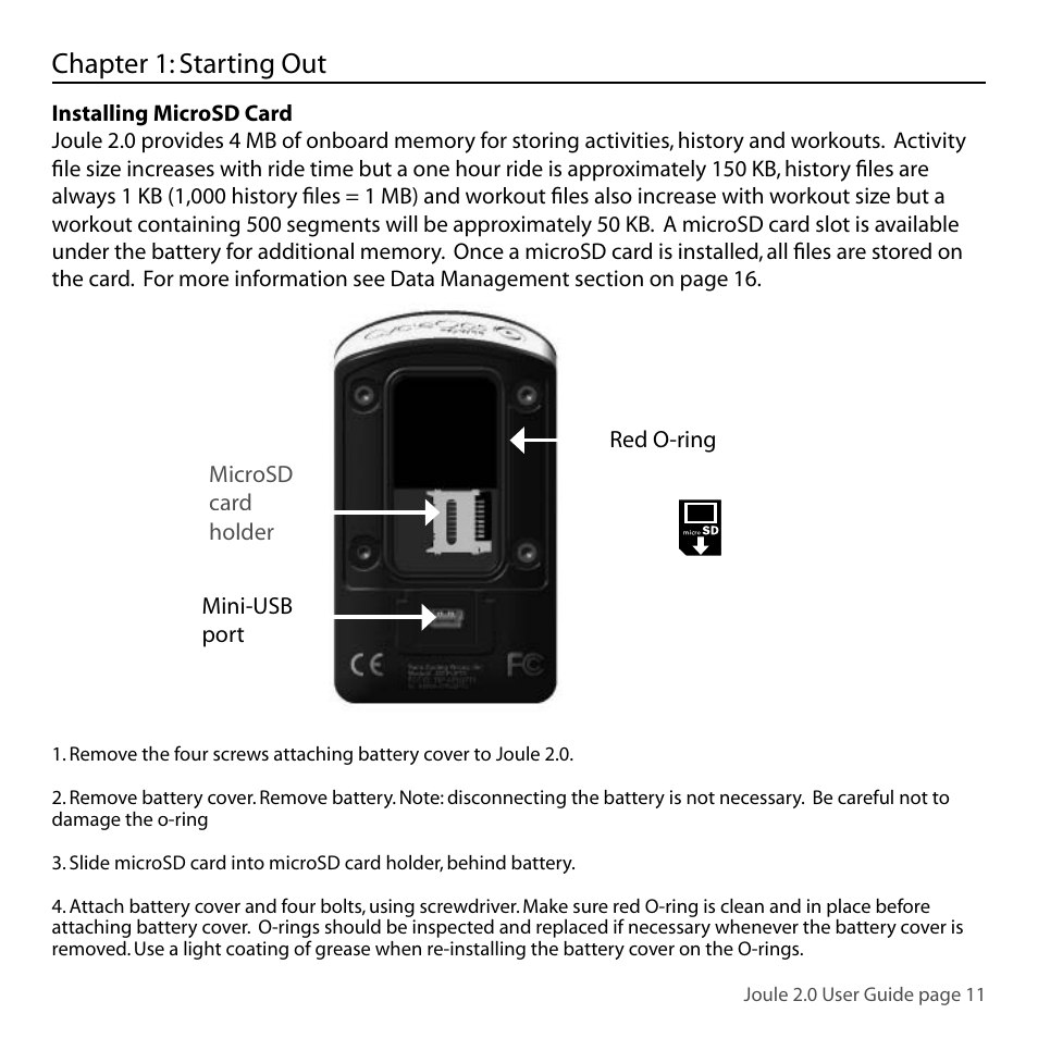 Chapter 1: starting out | PowerTap Joule 2.0 User Manual | Page 11 / 82