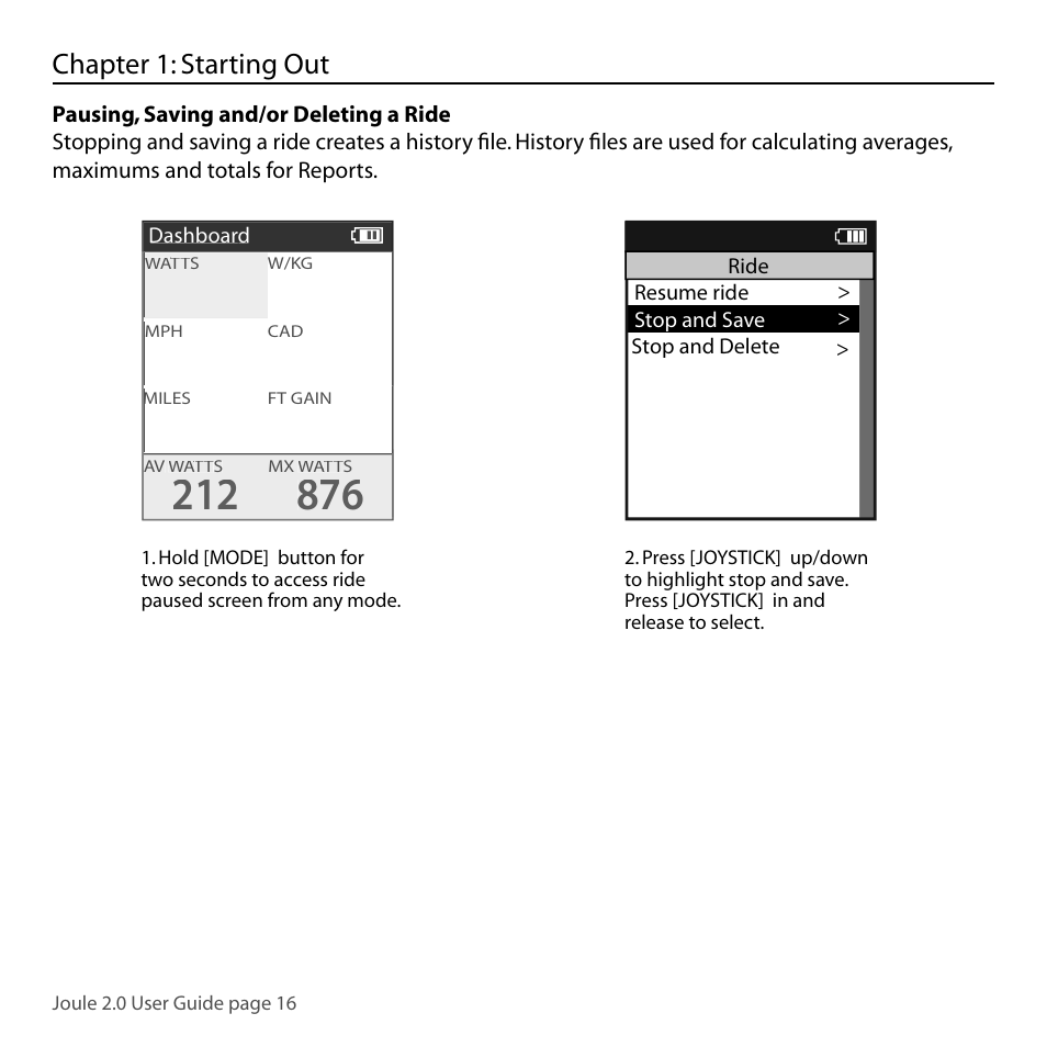 Chapter 1: starting out | PowerTap Joule 2.0 User Manual | Page 16 / 82