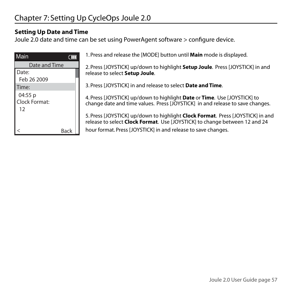 Chapter 7: setting up cycleops joule 2.0 | PowerTap Joule 2.0 User Manual | Page 57 / 82