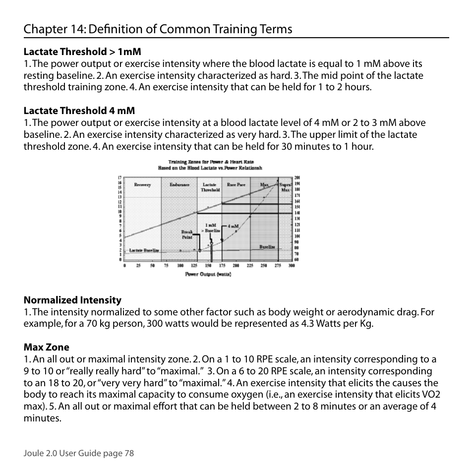 Chapter 14: defi nition of common training terms | PowerTap Joule 2.0 User Manual | Page 78 / 82