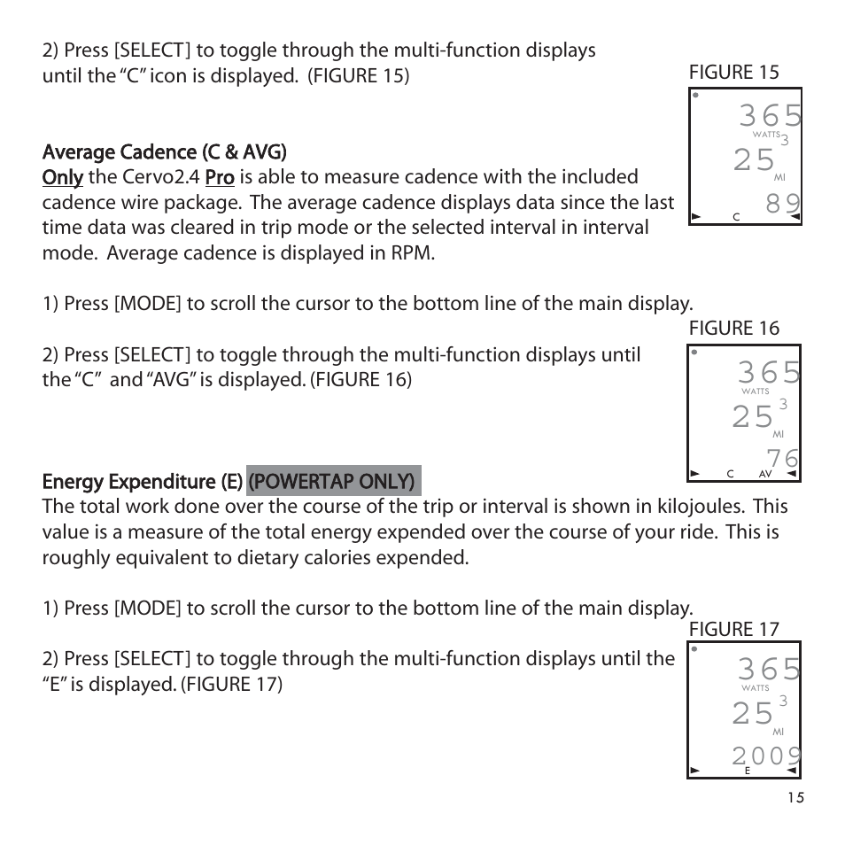 PowerTap Cervo 2.4 Pro User Manual | Page 15 / 32