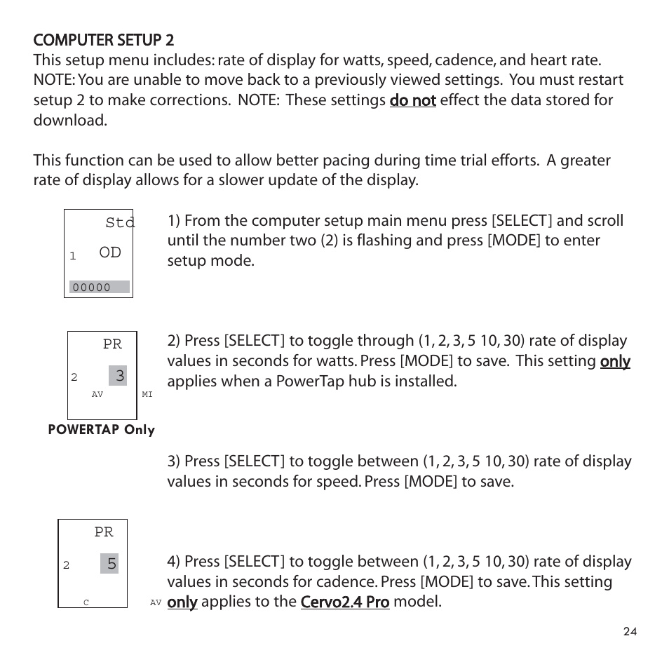 PowerTap Cervo 2.4 Pro User Manual | Page 24 / 32