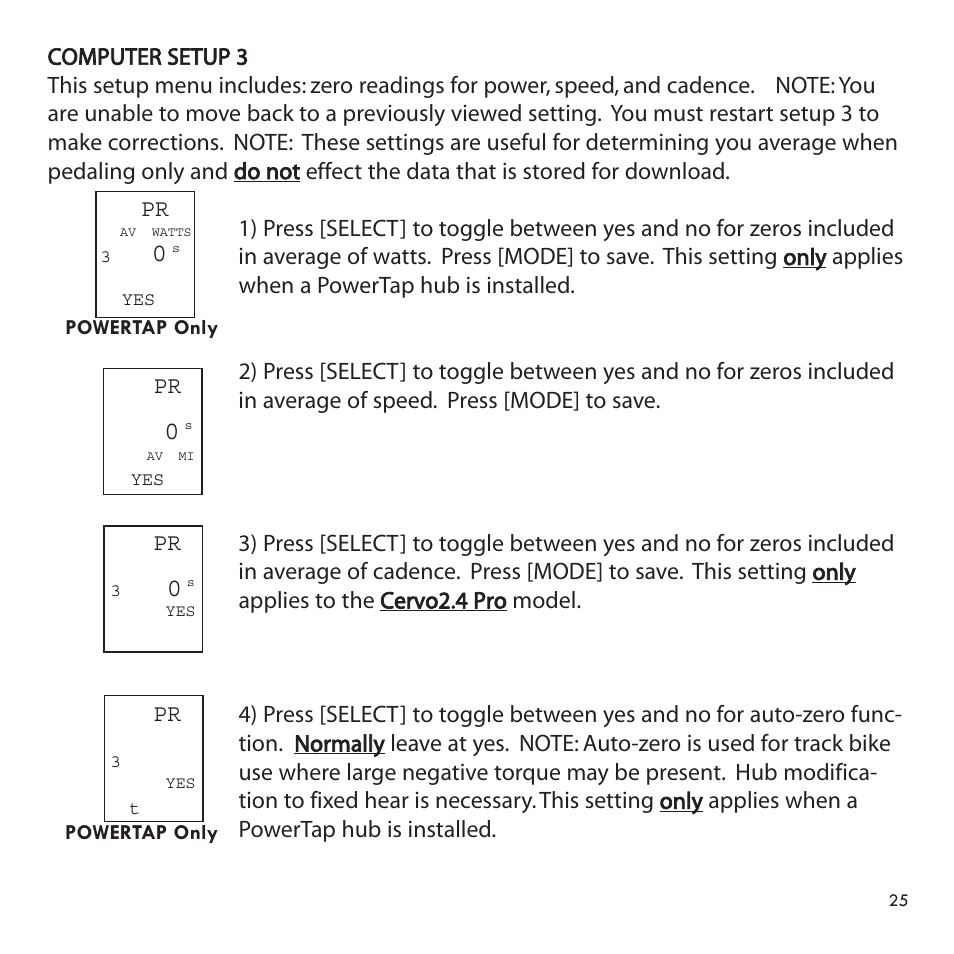 PowerTap Cervo 2.4 Pro User Manual | Page 25 / 32