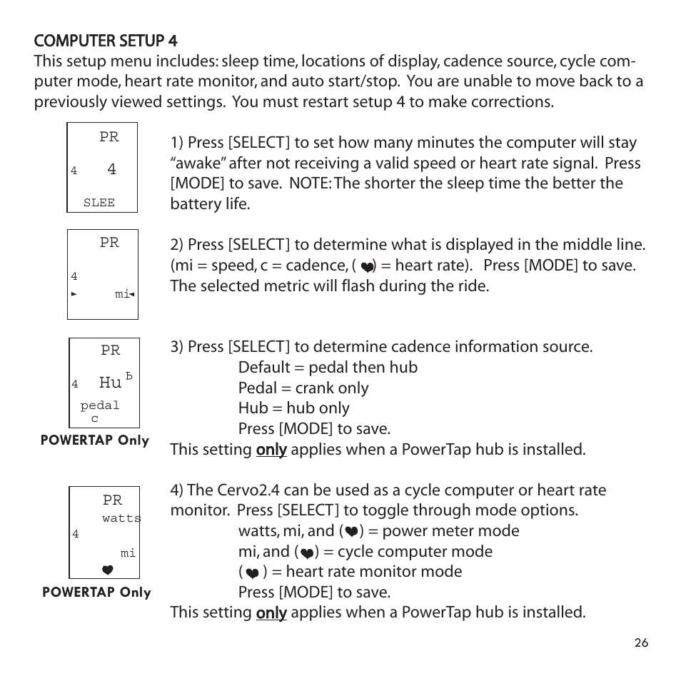PowerTap Cervo 2.4 Pro User Manual | Page 26 / 32