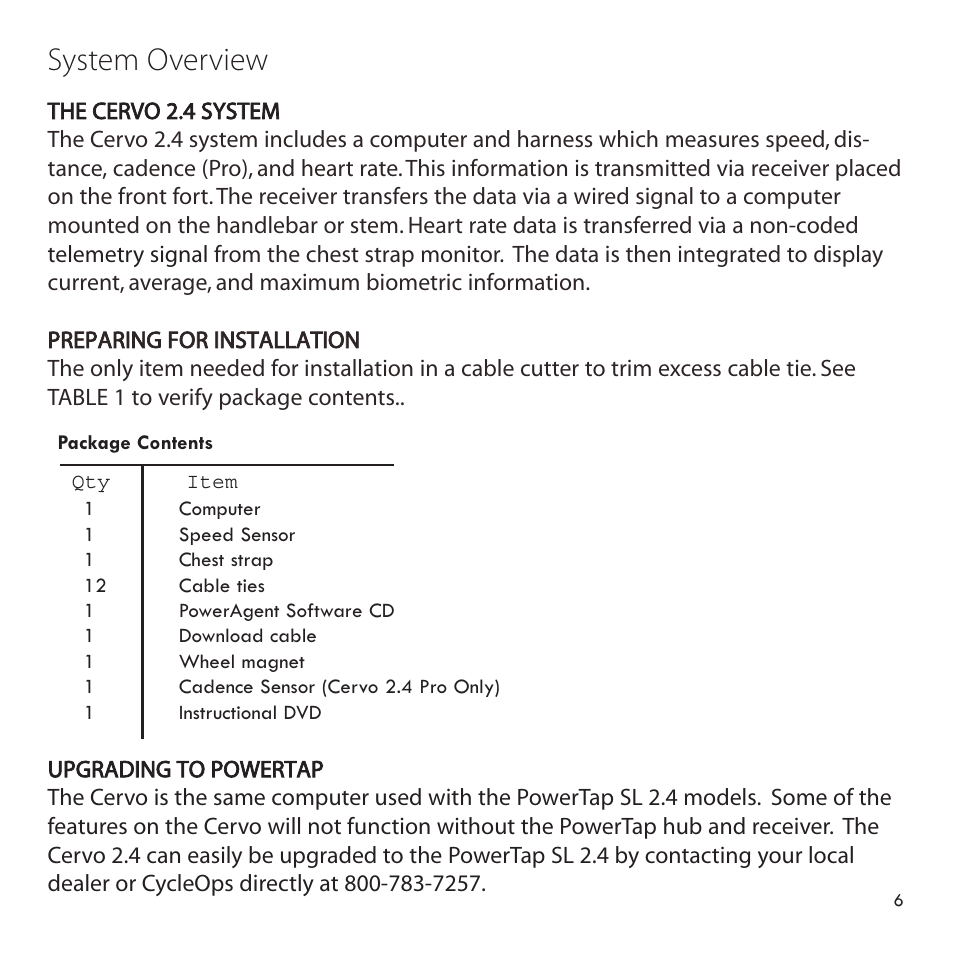 System overview | PowerTap Cervo 2.4 Pro User Manual | Page 6 / 32