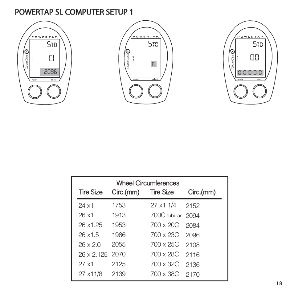 PowerTap SL User Manual | Page 18 / 39