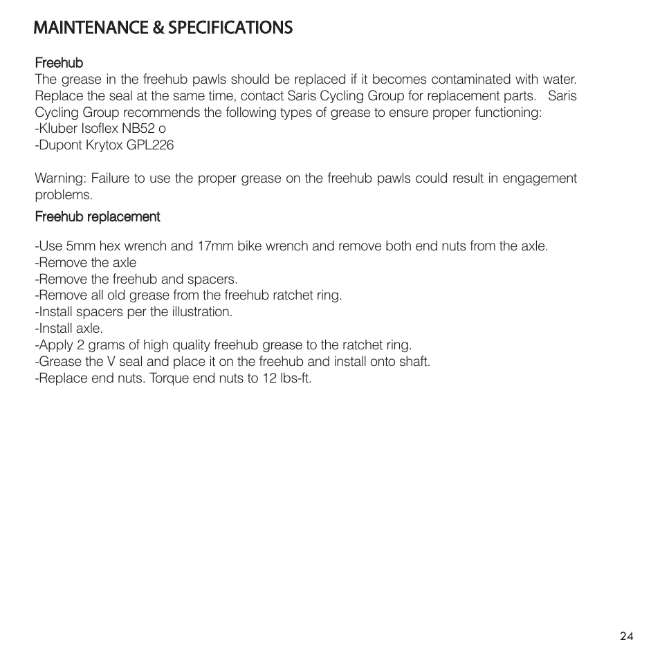 PowerTap SL User Manual | Page 24 / 39
