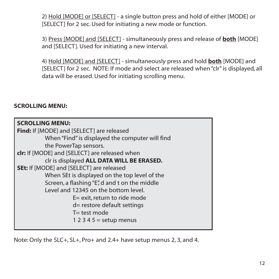 PowerTap SLC+ User Guide User Manual | Page 12 / 44