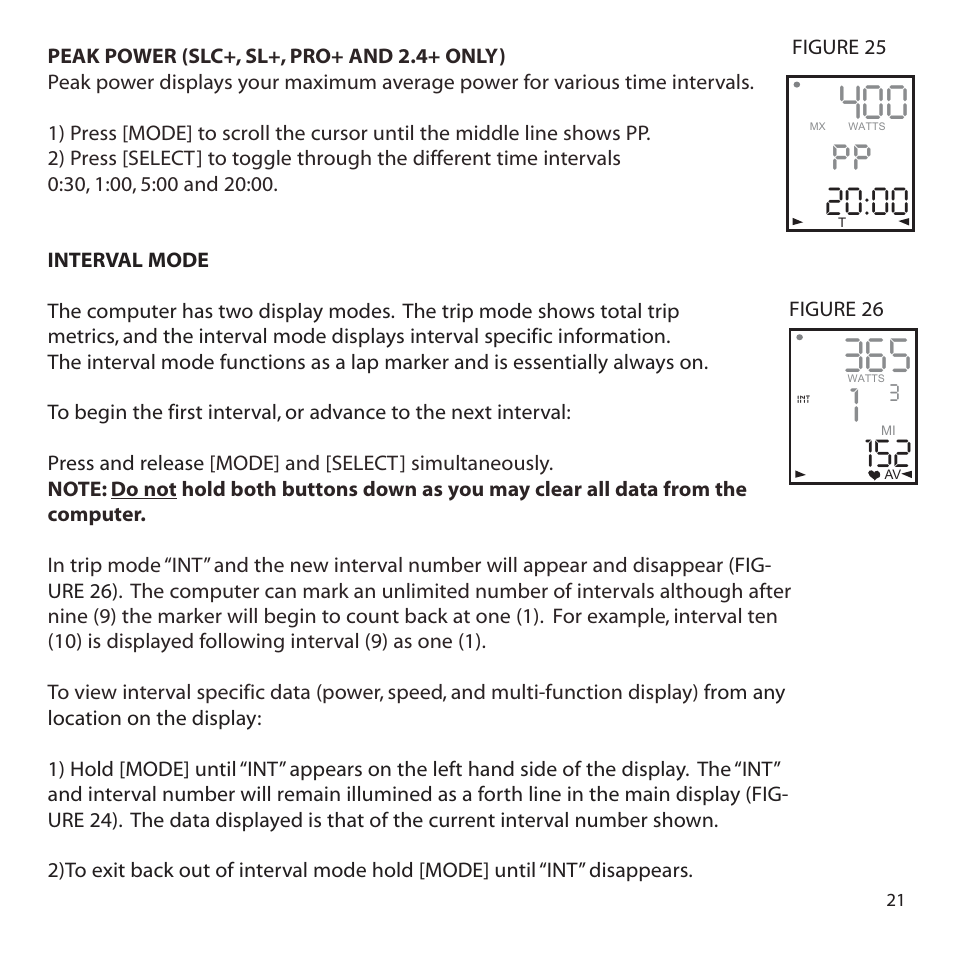 400 pp | PowerTap SLC+ User Guide User Manual | Page 21 / 44