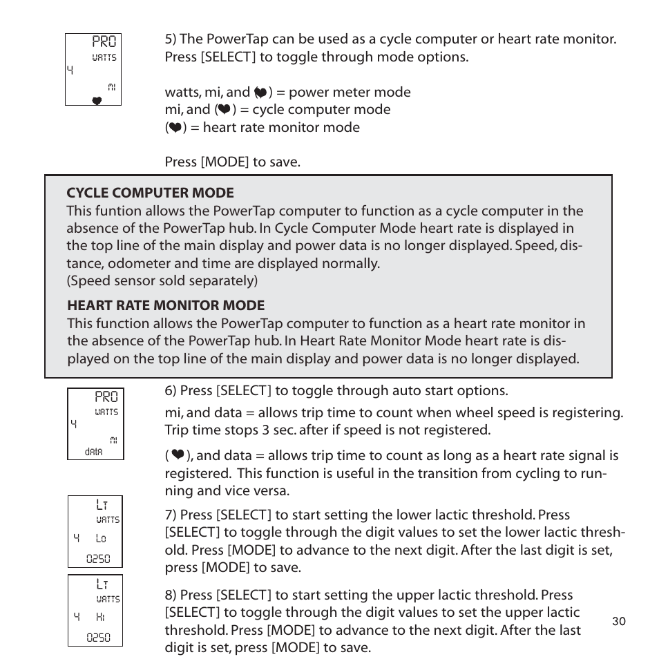 PowerTap SLC+ User Guide User Manual | Page 30 / 44