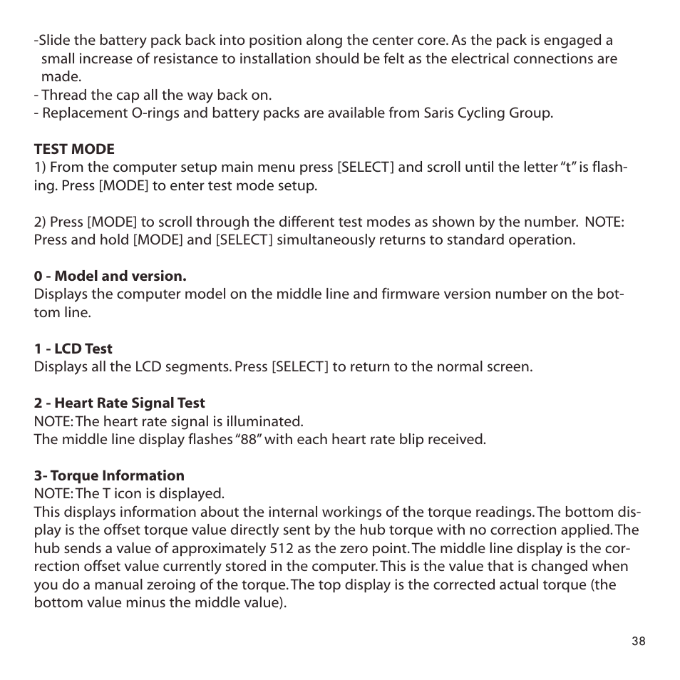 PowerTap SLC+ User Guide User Manual | Page 38 / 44