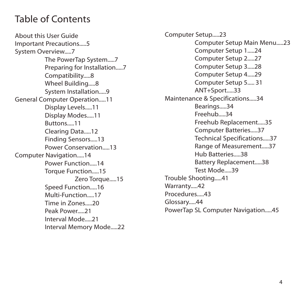 PowerTap SLC+ User Guide User Manual | Page 4 / 44
