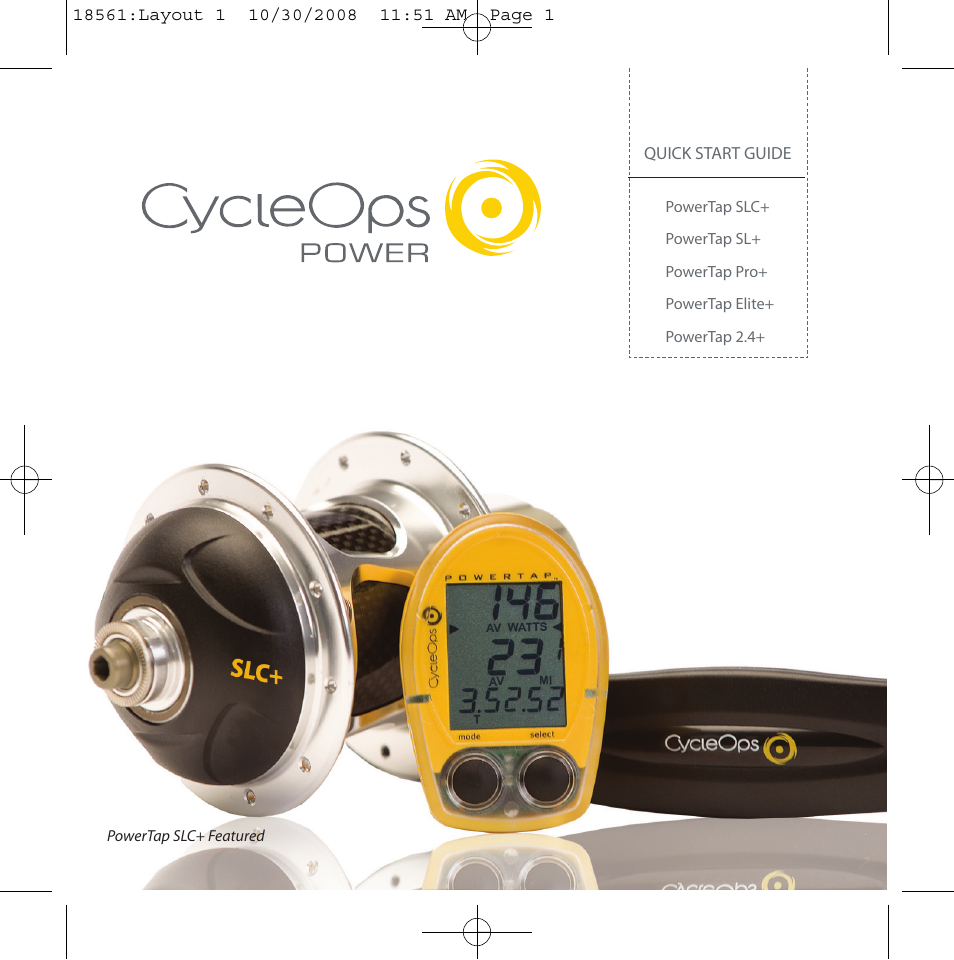 PowerTap SLC+ Quick Start User Manual | 10 pages