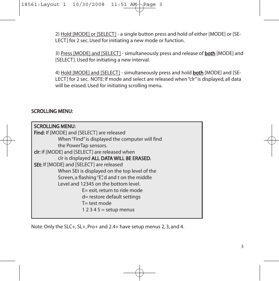 PowerTap SLC+ Quick Start User Manual | Page 3 / 10