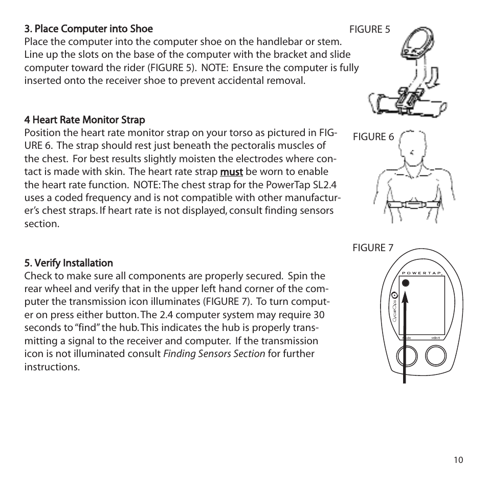 PowerTap SL 2.4 User Manual | Page 10 / 45