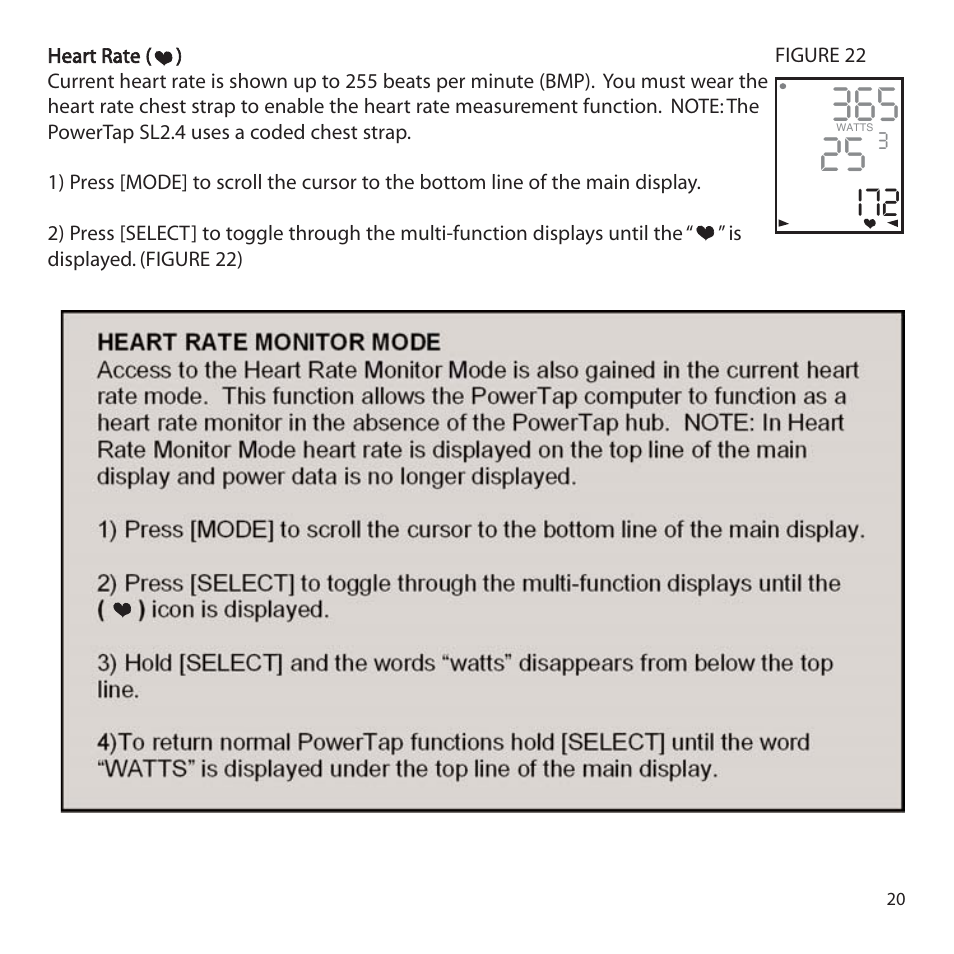 PowerTap SL 2.4 User Manual | Page 20 / 45