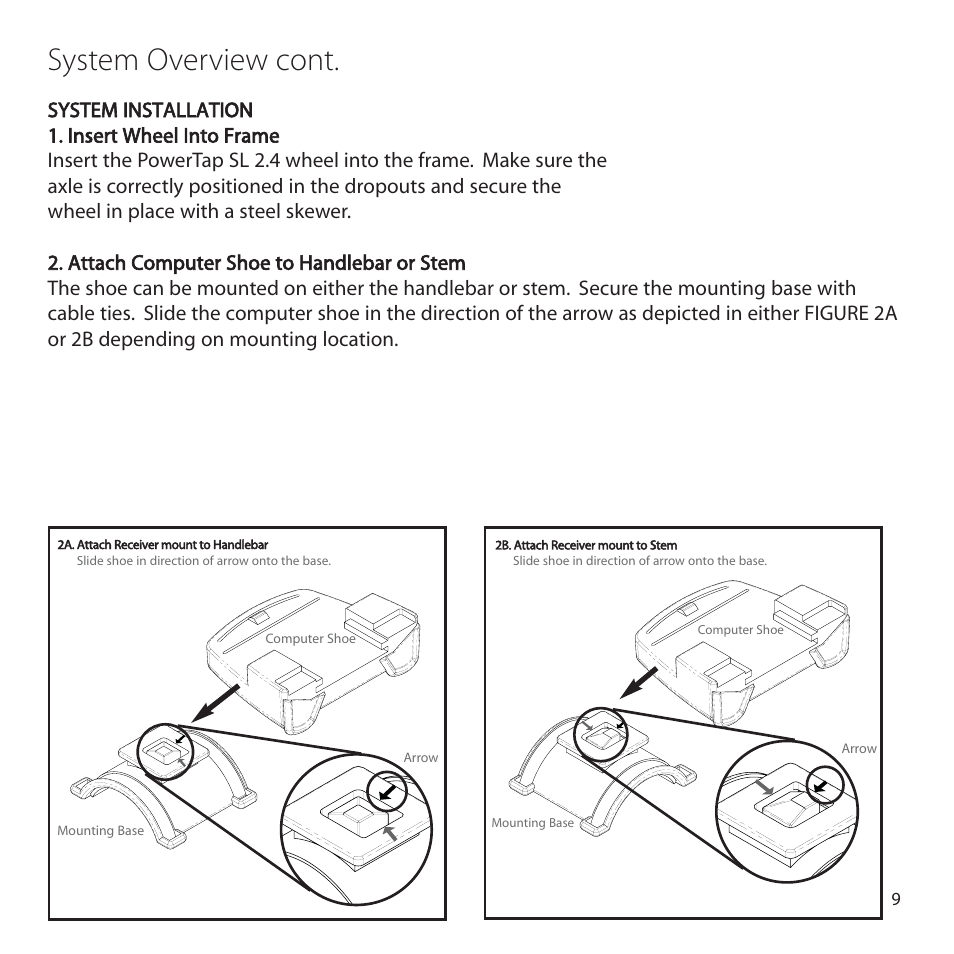 System overview cont | PowerTap SL 2.4 User Manual | Page 9 / 45