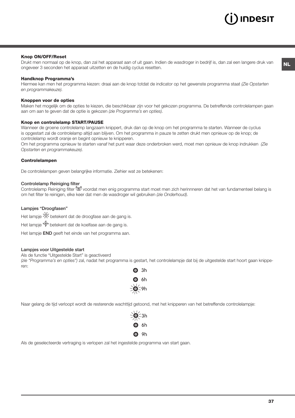 Indesit IDVA 835 User Manual | Page 37 / 64