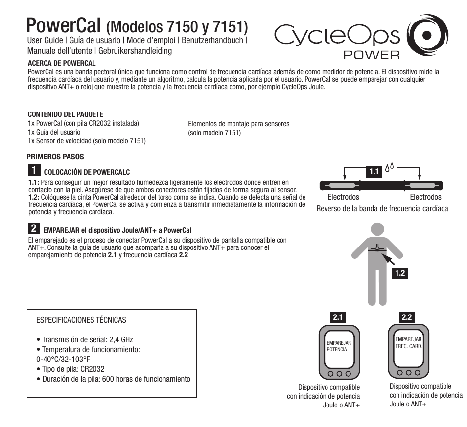 Powercal | PowerTap PowerCal 2012 User Manual | Page 5 / 12