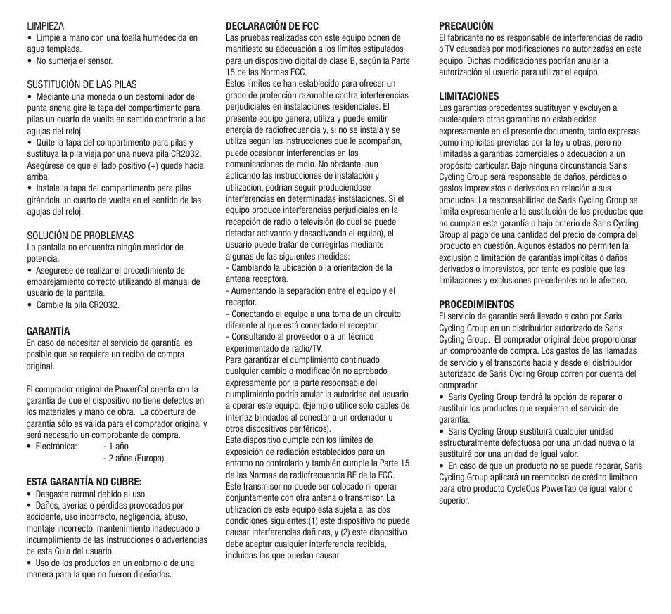 PowerTap PowerCal 2012 User Manual | Page 6 / 12