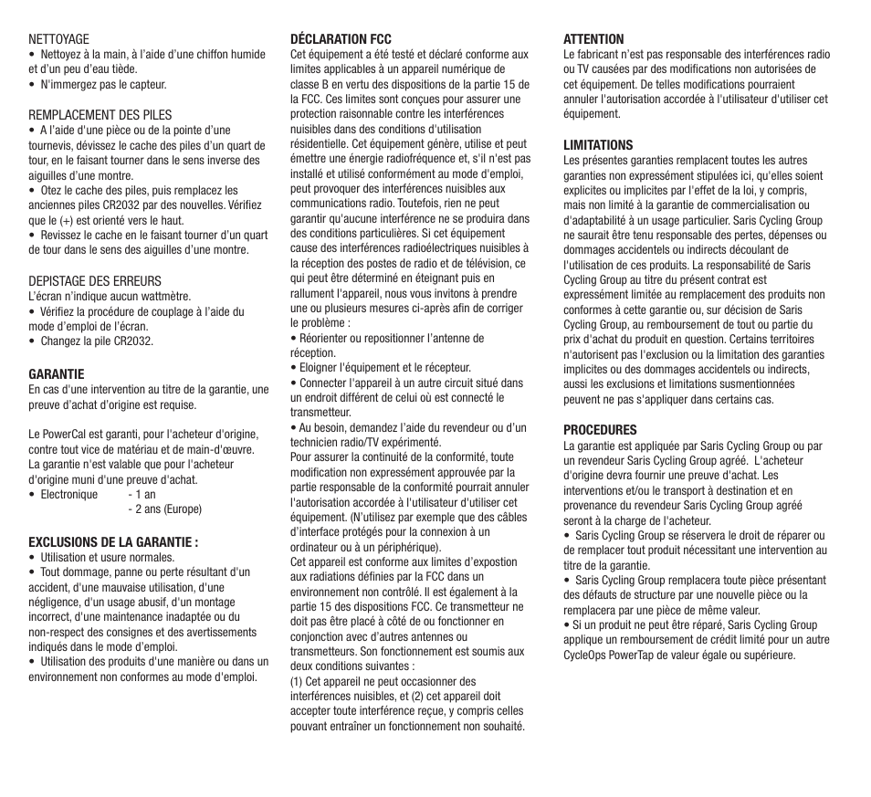 PowerTap PowerCal 2012 User Manual | Page 8 / 12
